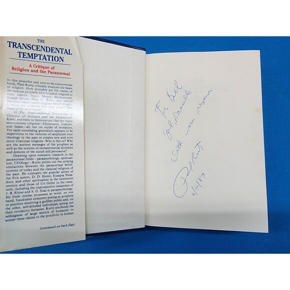 The Transcendental Temptation: A Critique of Religion and the Paranormal, SIGNED - Picture 4 of 7
